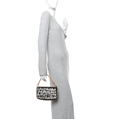 Louis Vuitton Monogram Graffiti Pochette Accessories Silver 4 of 34