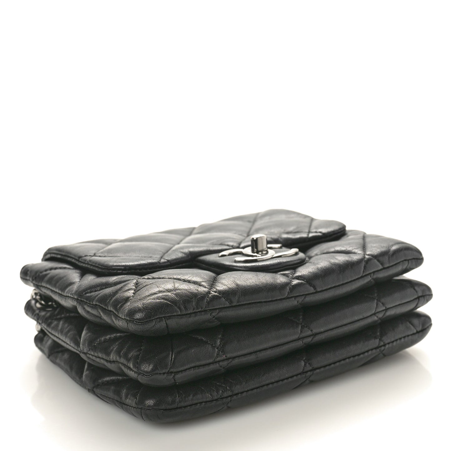 Lambskin Quilted Chanel 3 Small Accordion Flap Black