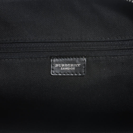 House Check Large Bowler Tote Black