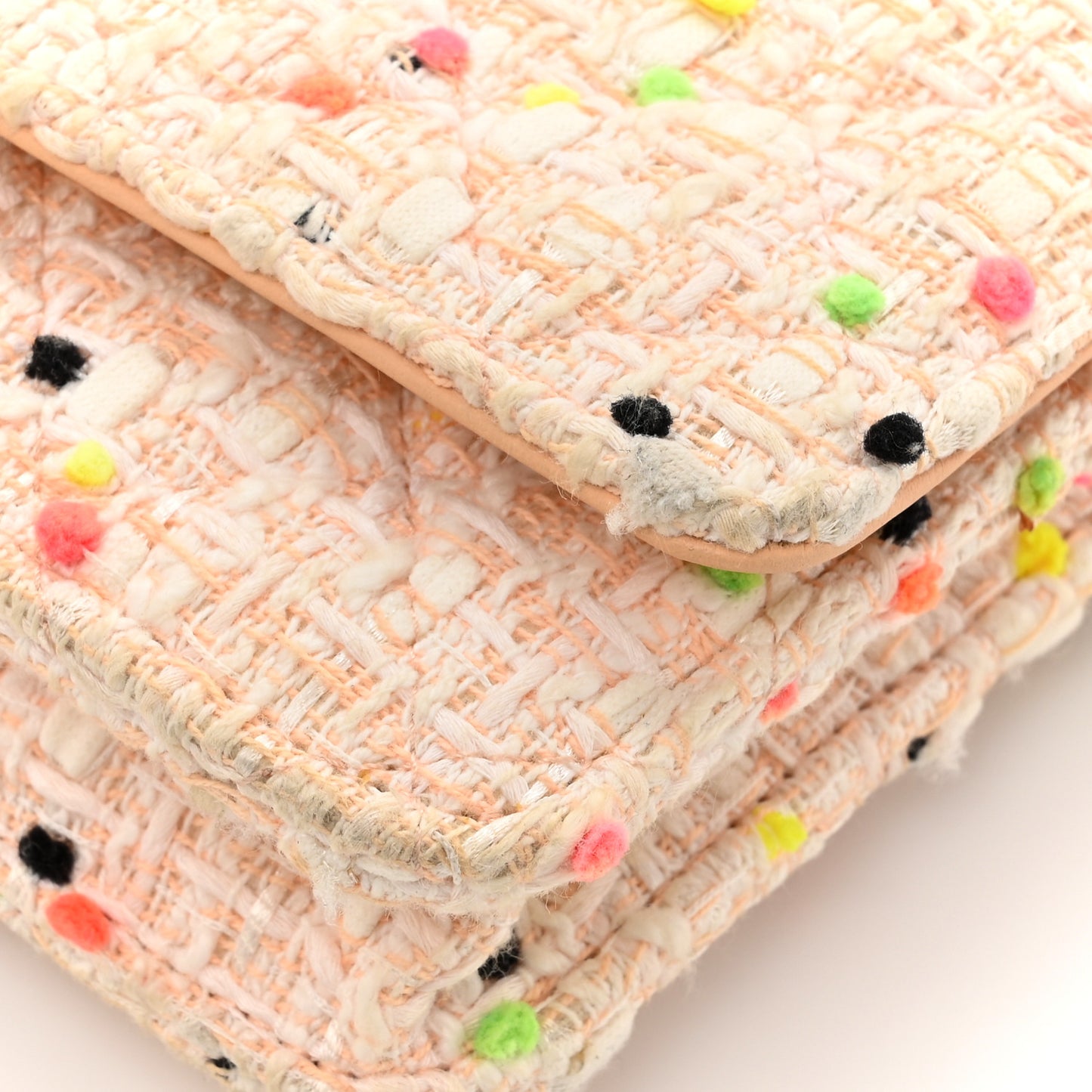 Candy Cotton Tweed & Beach Ball Wallet On Chain WOC Multicolor