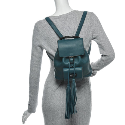 Gucci Cellarius Calfskin Small Bamboo Backpack Dusty Turquoise 2 of 7