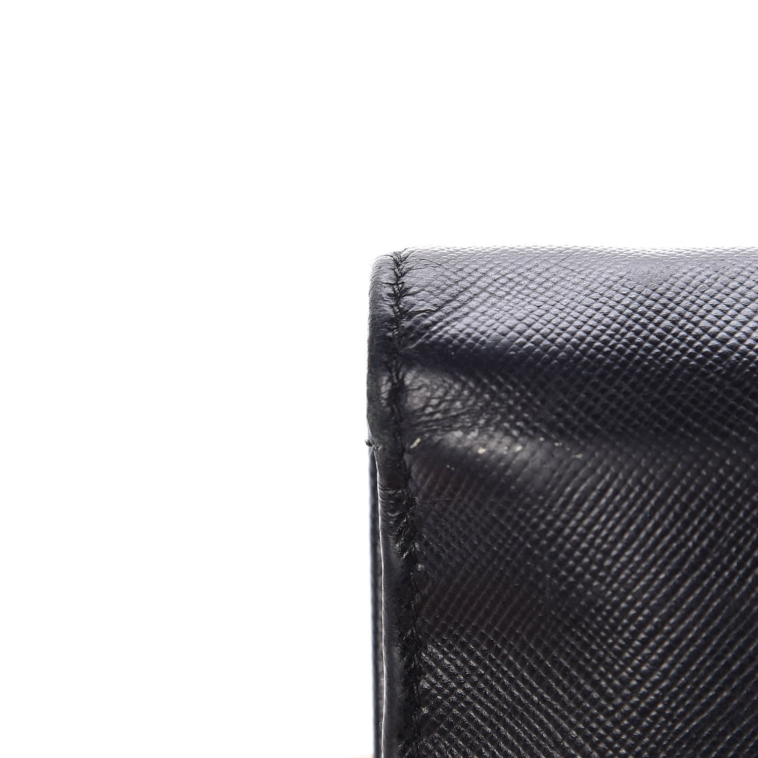 Prada Saffiano Metal Oro Chain Wallet Black 12 of 14