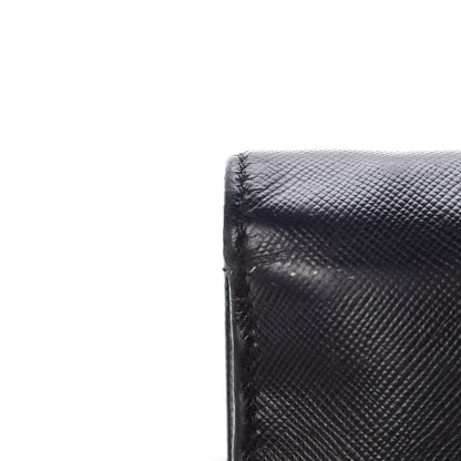 Prada Saffiano Metal Oro Chain Wallet Black 12 of 14