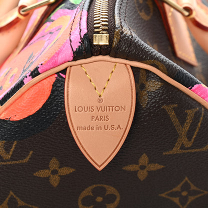Louis Vuitton Monogram Roses Speedy 30 6 of 9