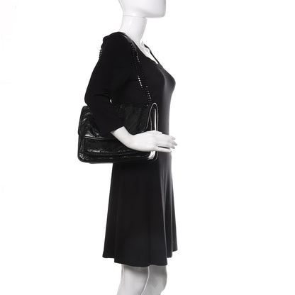 Saint Laurent Crinkled Calfskin Matelasse Monogram Medium Niki Chain Satchel Black 2 of 11