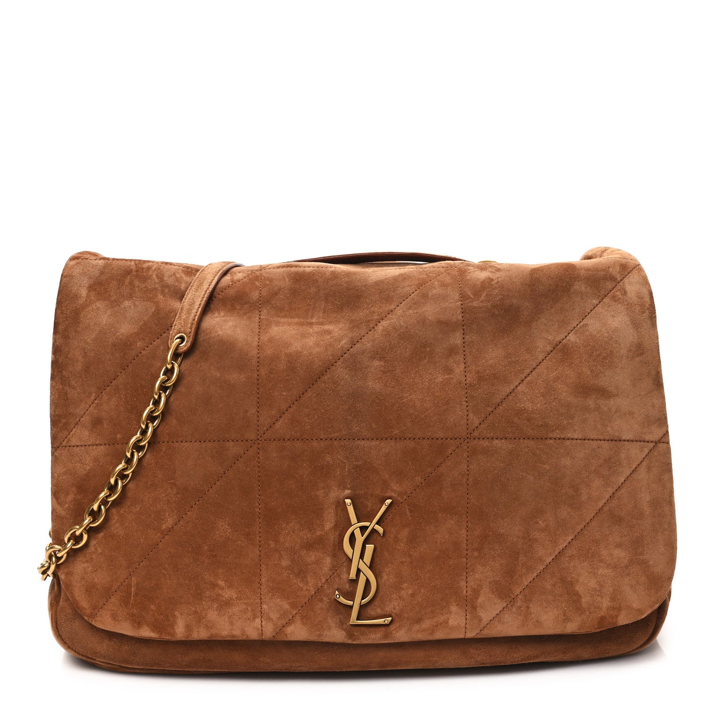 Suede Matelasse Monogram Large Jamie 4.3 Snuff