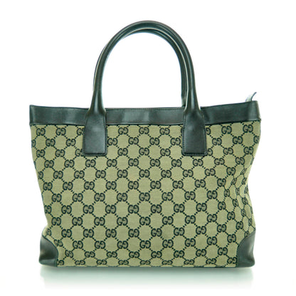 Gucci Monogram Canvas and Leather Tote Black 1 of 11