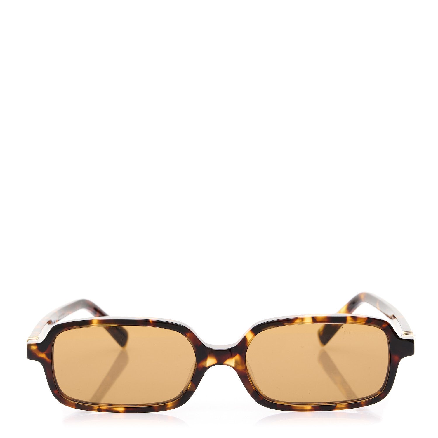Miu Miu Acetate Rectangle Regard Sunglasses SMU11Z Camel Beige 2 of 8