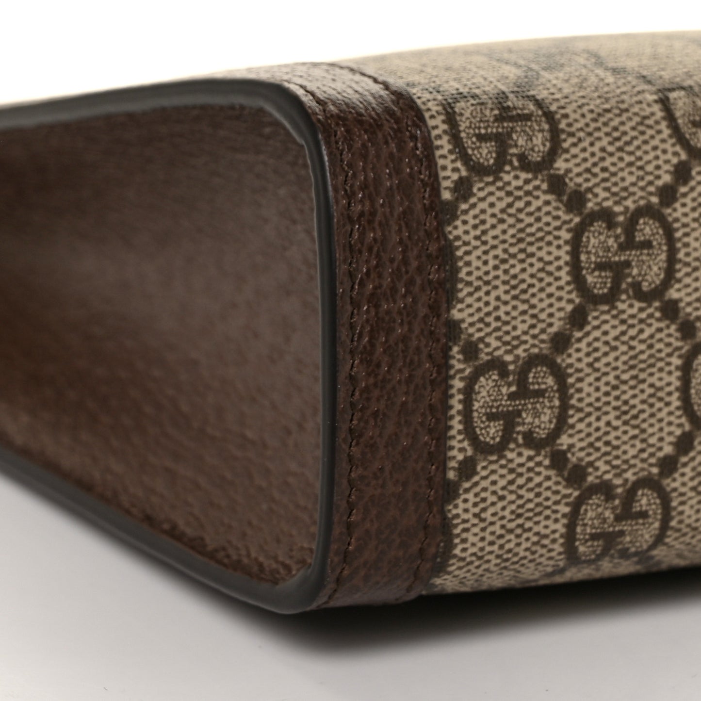 GG Supreme Monogram Web Ophidia Pouch Brown