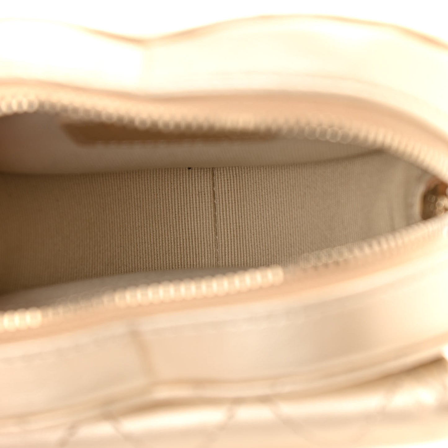 Metallic Lambskin Quilted CC In Love Heart Waist Belt Bag With Chain Gold