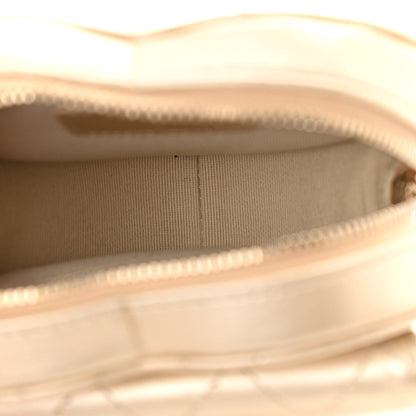 Chanel Metallic Lambskin Quilted CC In Love Heart Waist Belt Bag With Chain Gold 7 of 11