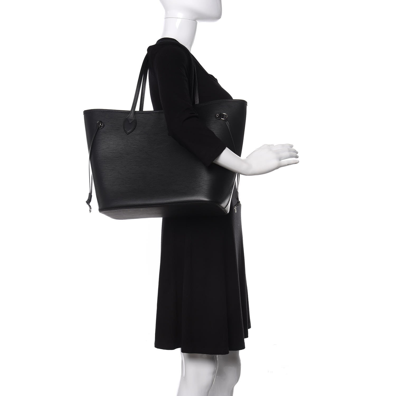 Louis Vuitton Epi Neverfull MM Black 2 of 11