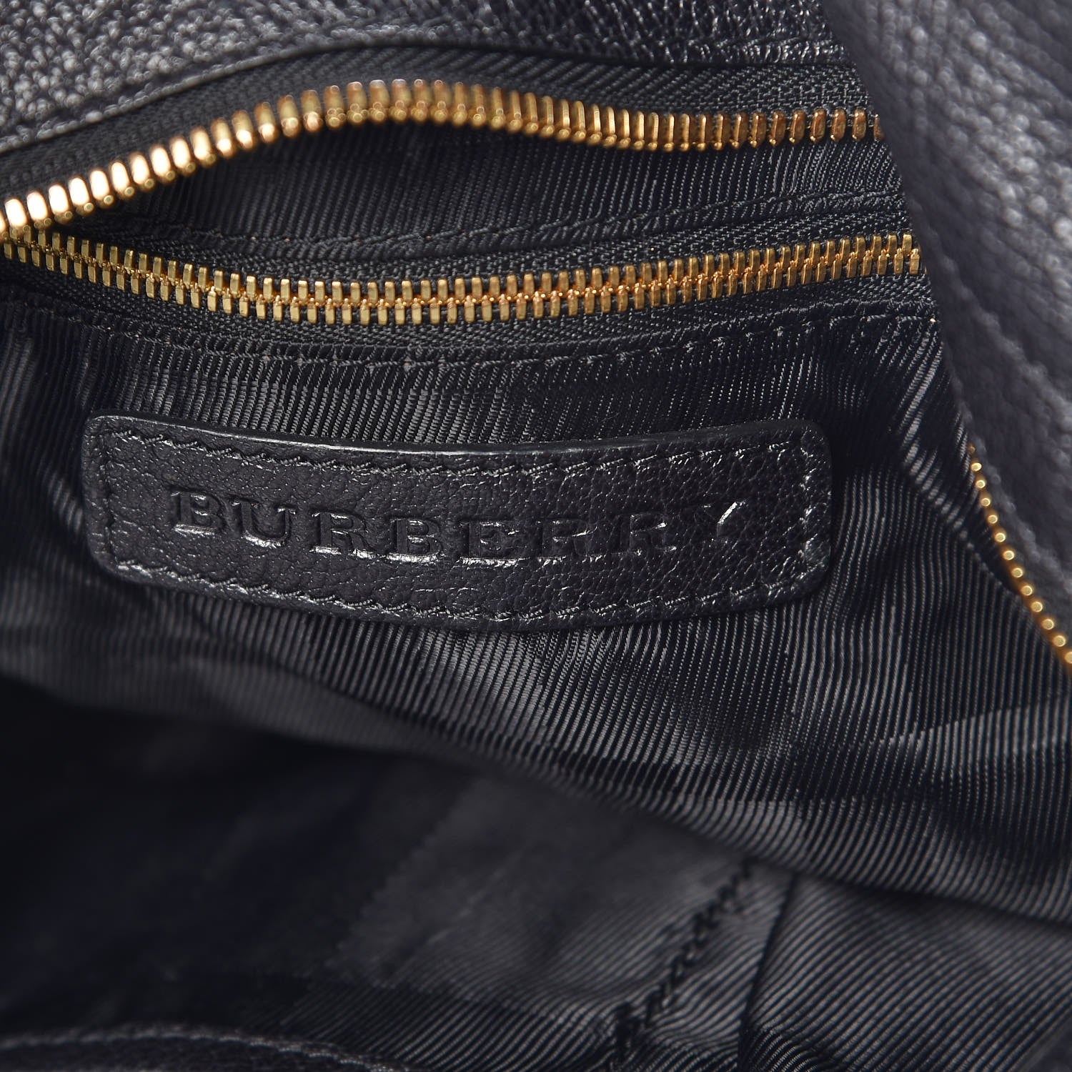 Burberry Grainy Calfskin Medium Creighton Hobo Black 9 of 11