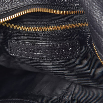 Burberry Grainy Calfskin Medium Creighton Hobo Black 9 of 11