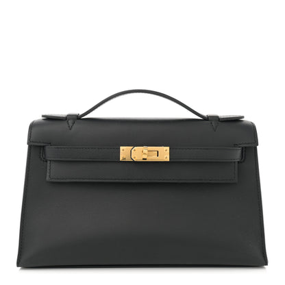 Hermes Swift Kelly Pochette Clutch Black 1 of 11