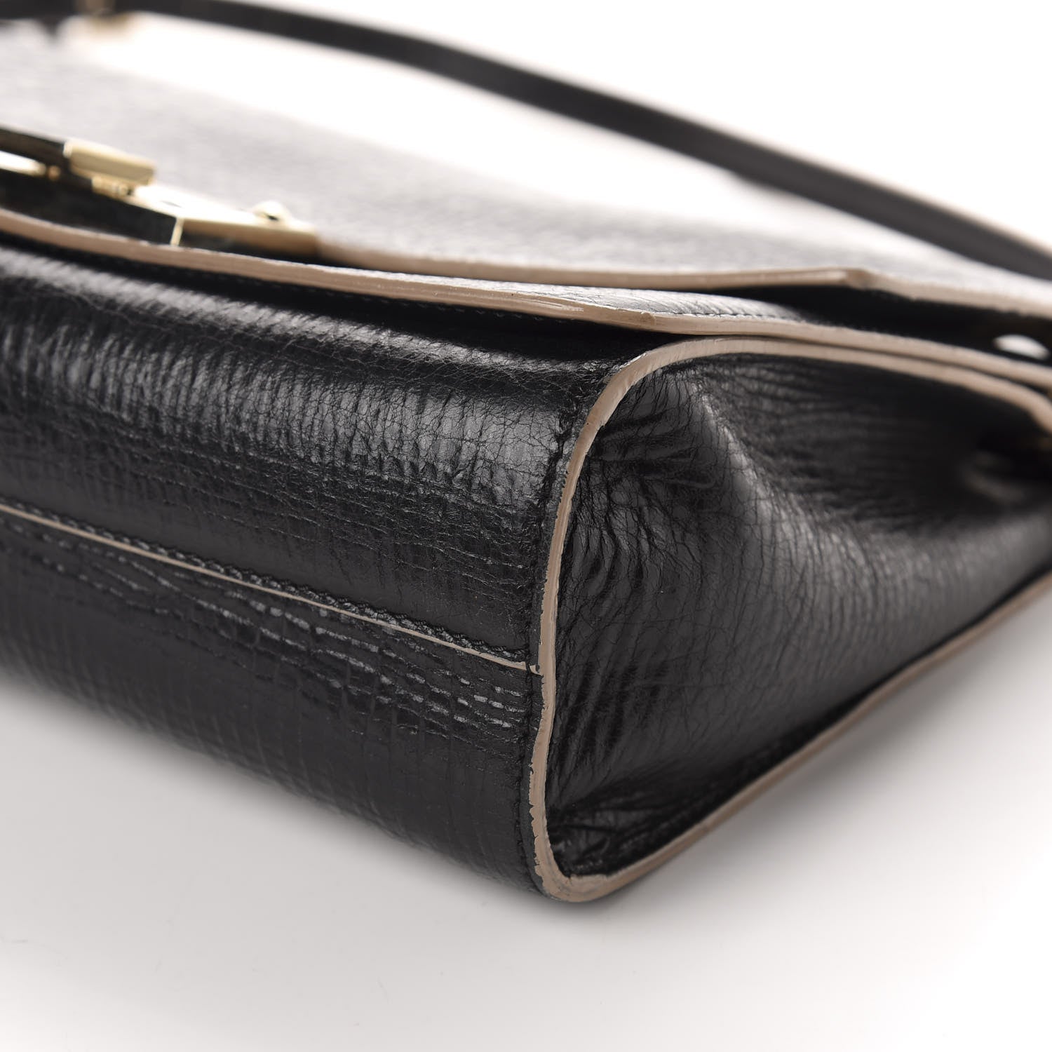 Jimmy Choo Washed Crinkled Calfskin Rebel Shoulder Bag Black 7 of 9