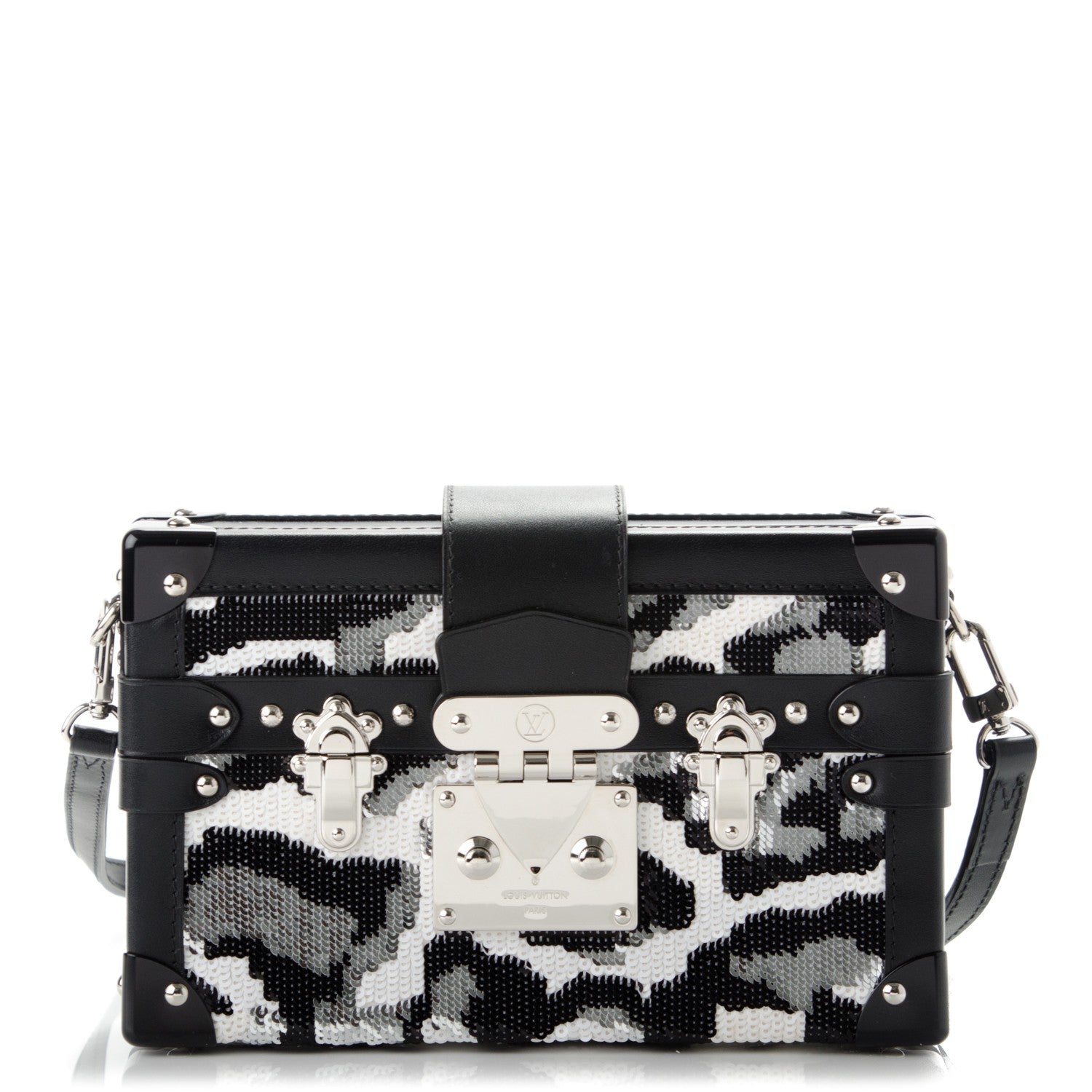Louis Vuitton Sequins Leopard Petite Malle Black Gris 1 of 7