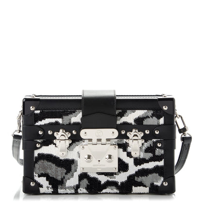 Louis Vuitton Sequins Leopard Petite Malle Black Gris 1 of 7