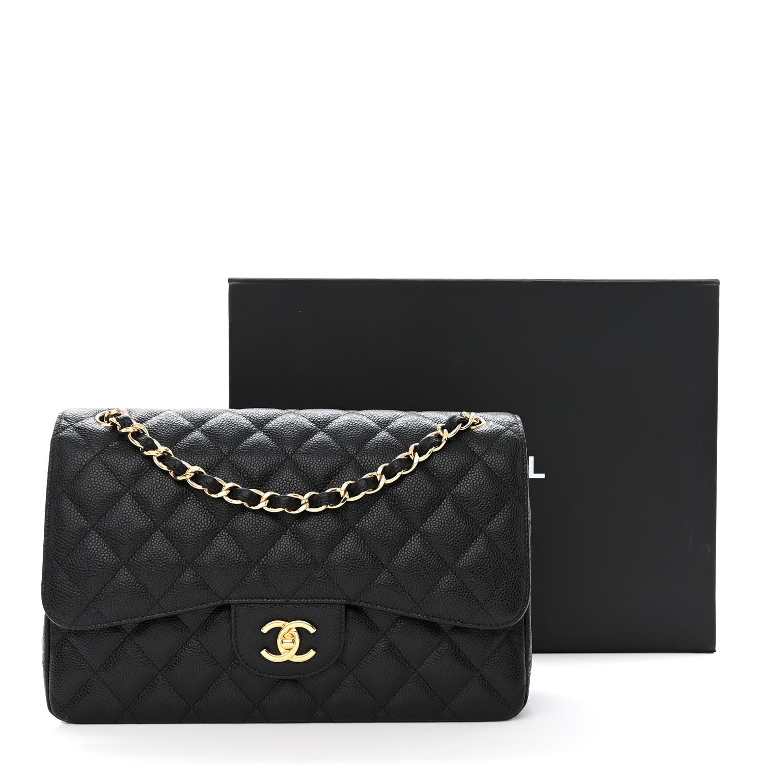 Chanel Caviar Quilted Jumbo Double Flap Black 15 of 15