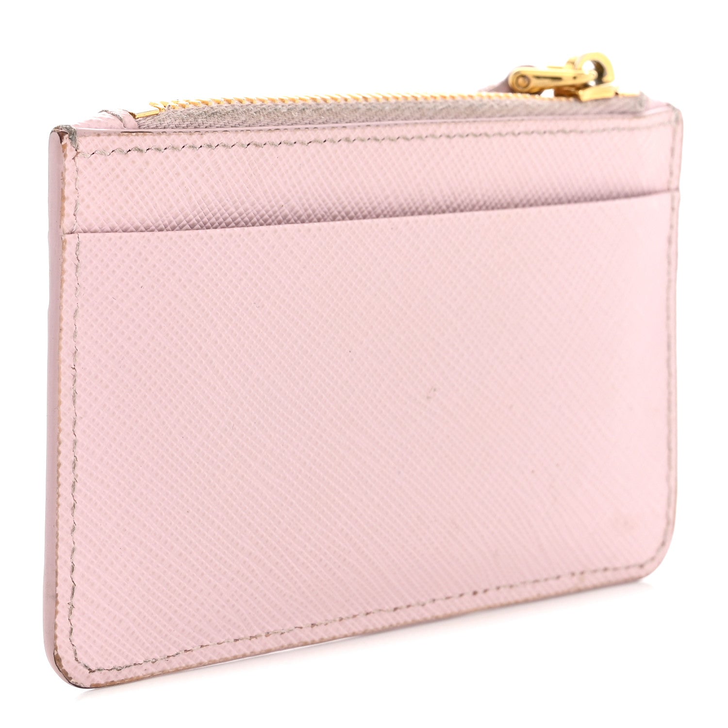 Prada Saffiano City Calf Coin Case Card Holder Alabastro 3 of 11