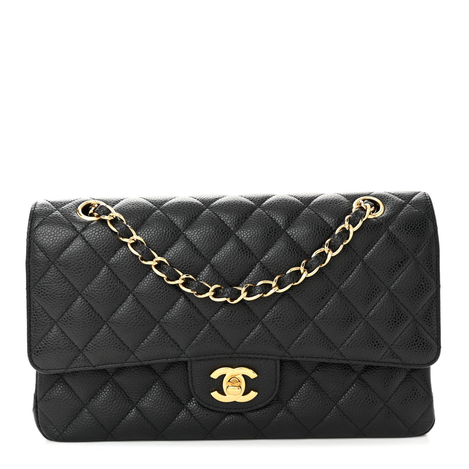 Chanel Caviar Quilted Medium Double Flap Black 1 of 10