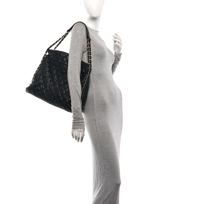 Chanel Calfskin Quilted Medium Chain Me Hobo Black 2 of 10