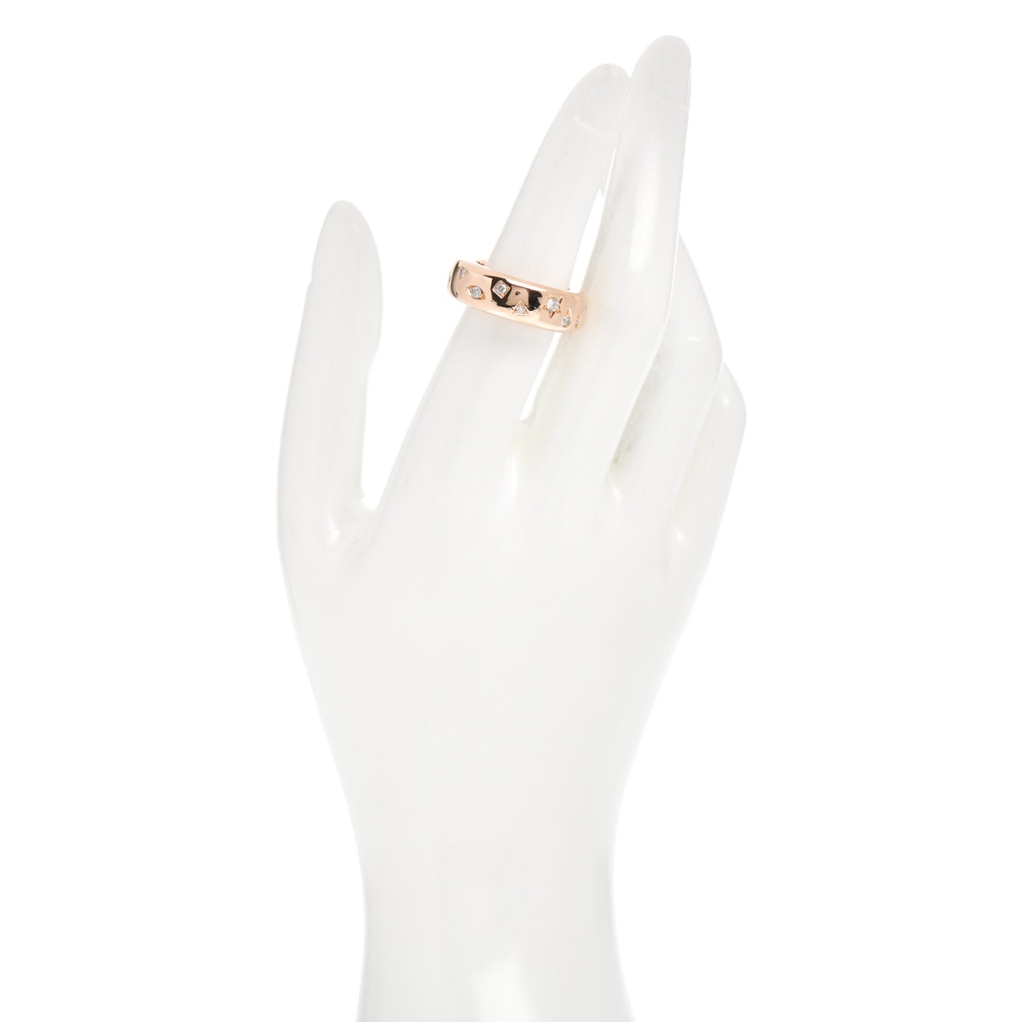 18K Rose Gold Diamond Iconica Band Ring 53 6.5