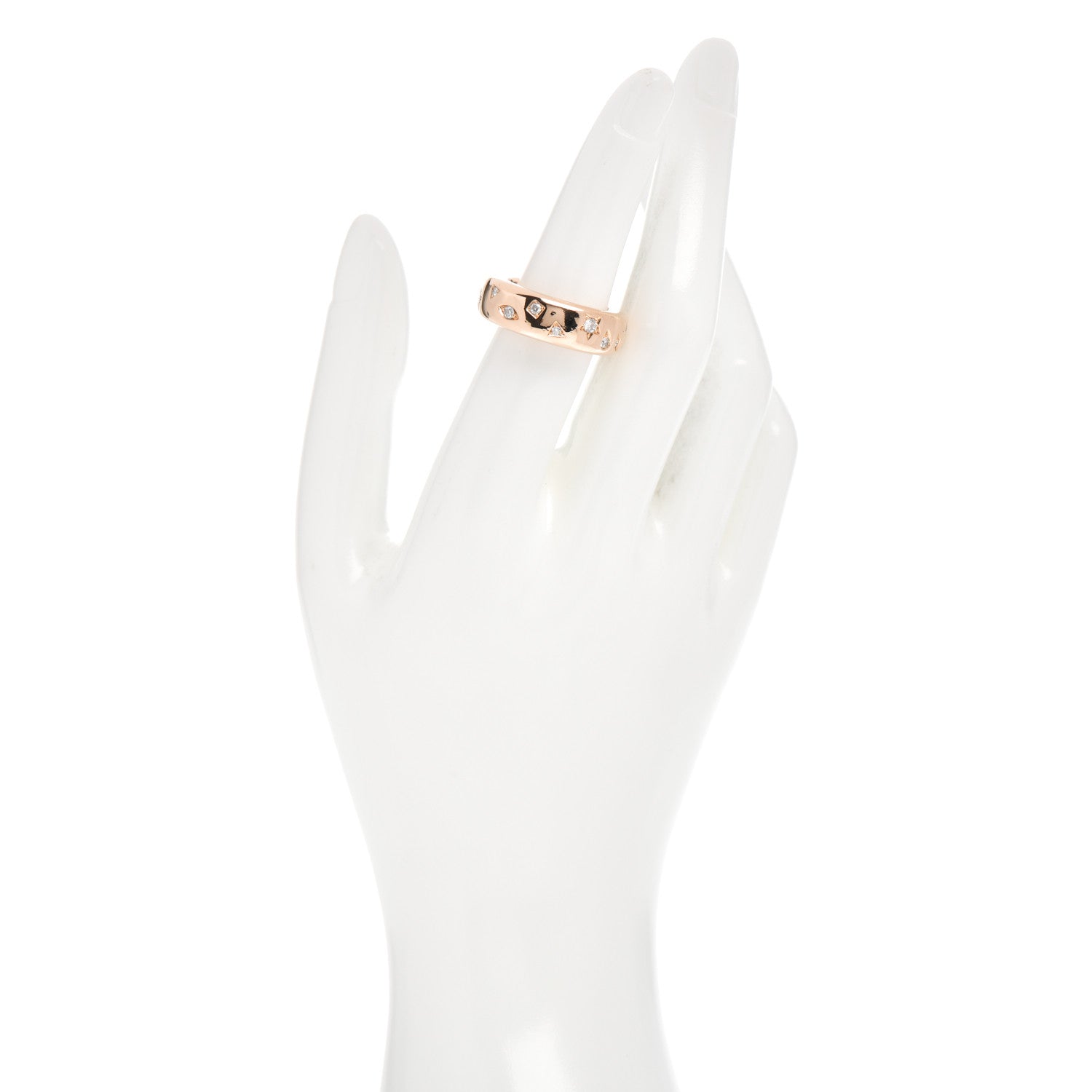 Pomellato 18K Rose Gold Diamond Iconica Band Ring 53 6.5 2 of 4
