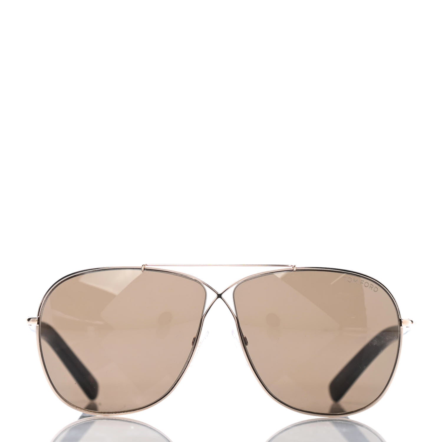 Tom Ford Aviator April TF393 Sunglasses Gold Tortoise 2 of 4