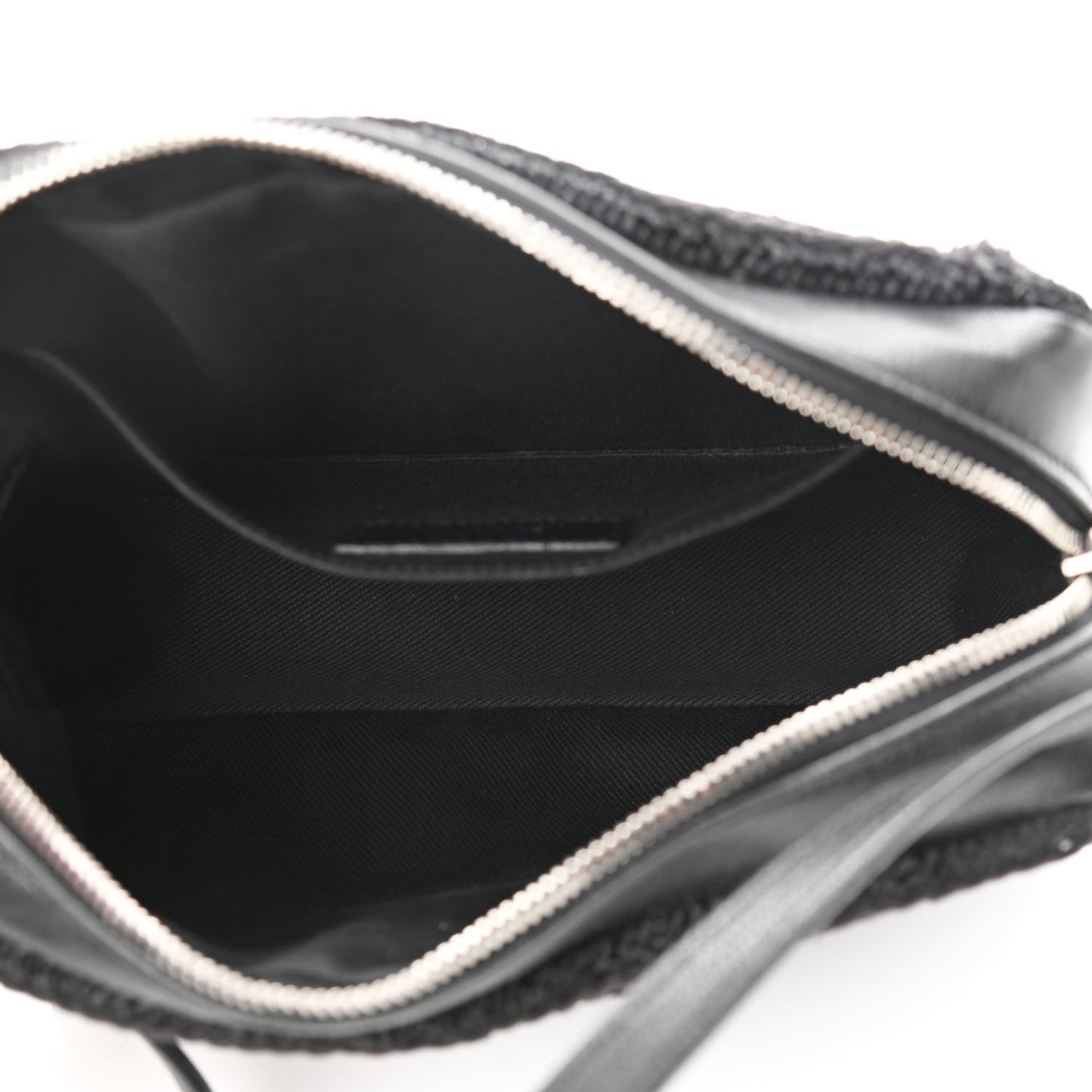 Raffia Canvas Monogram Lou Camera Bag Black