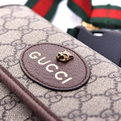 Gucci GG Supreme Monogram Neo Vintage Web Belt Bag Brown 10 of 11