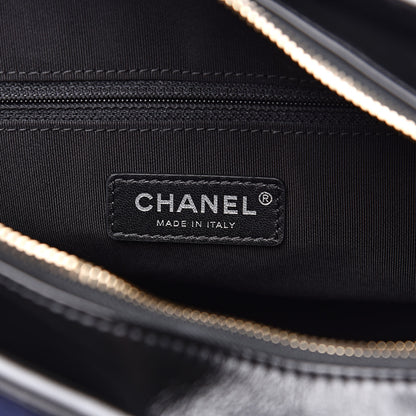 Chanel Wool Embroidered Medium Gabrielle Hobo Dark Navy Blue 6 of 11
