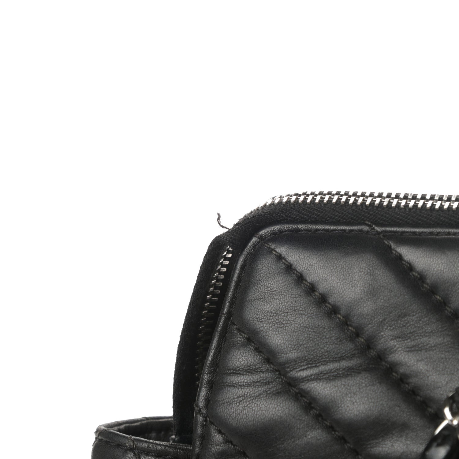 Chanel Lambskin Chevron Quilted Shoulder Bag Black 13 of 14