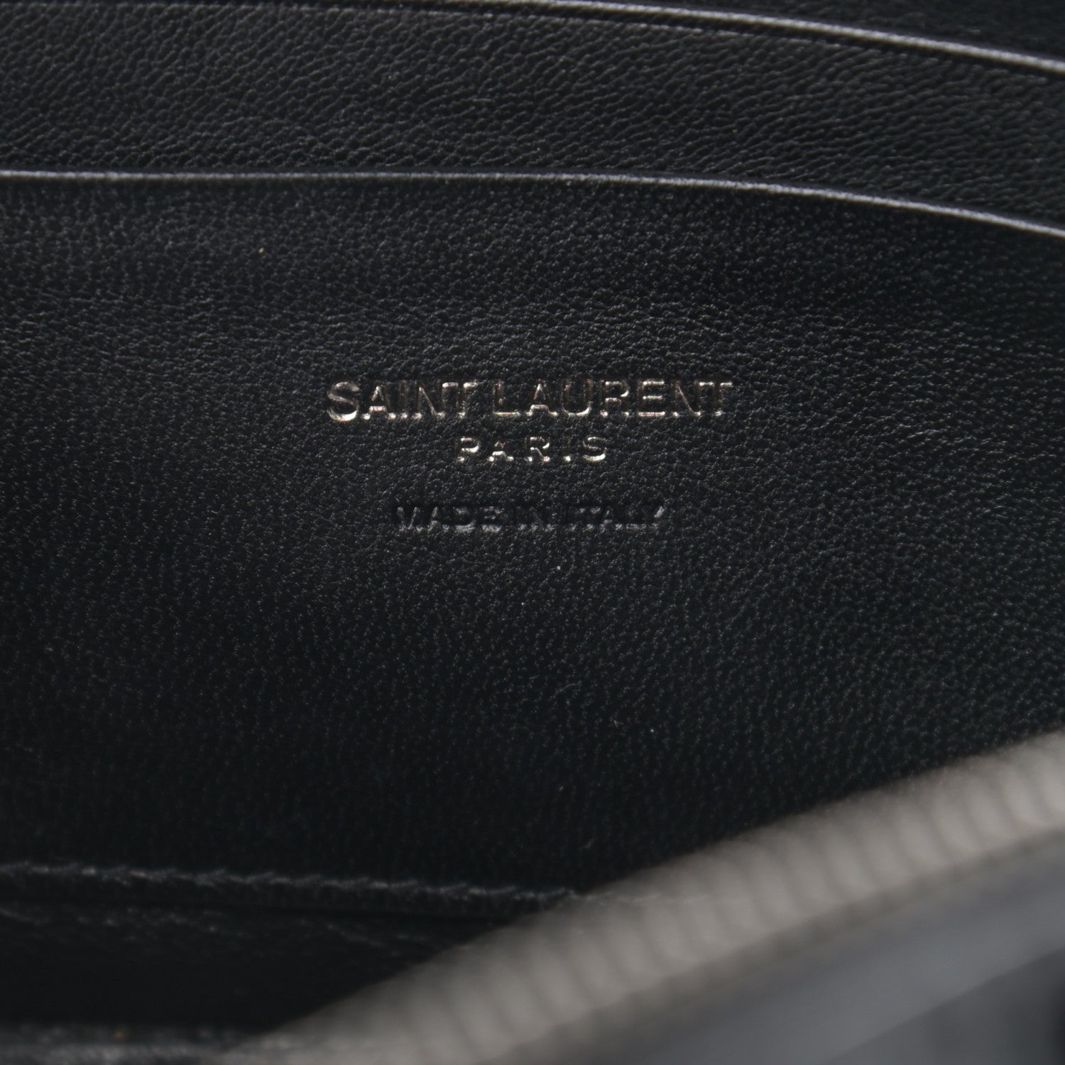 Saint Laurent Calfskin Crocodile Embossed Monogram Mini Lou Camera Bag Black 6 of 10