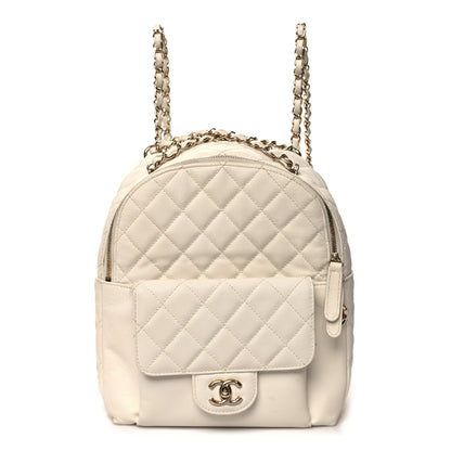 Chanel Caviar Quilted Small CC Day Backpack White 1 of 14