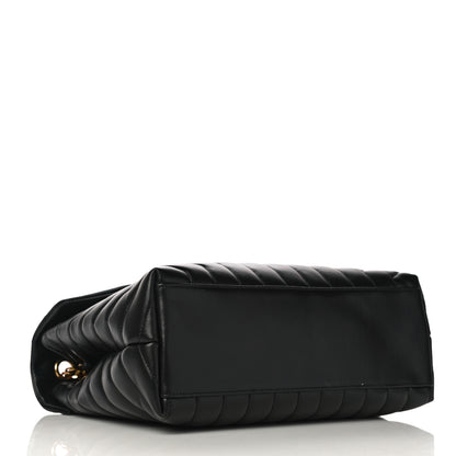 Saint Laurent Calfskin Y Quilted Monogram Medium Loulou Chain Satchel Black 4 of 11