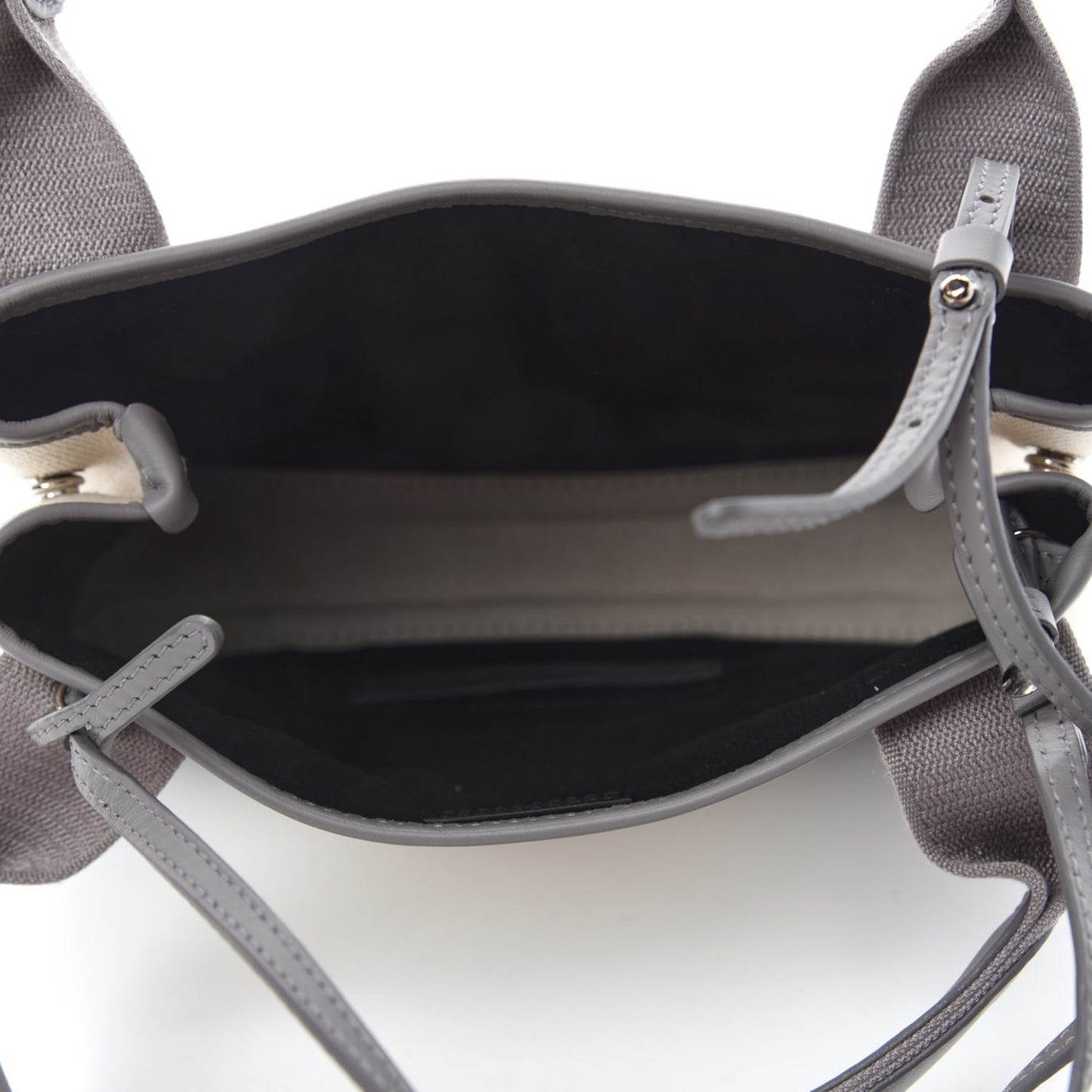 Cotton Canvas Calfskin Navy Cabas XS Grey