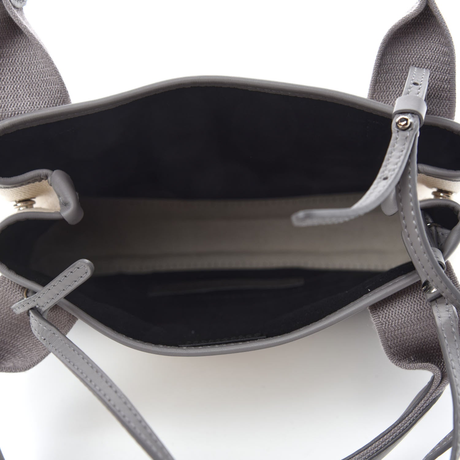 Balenciaga Cotton Canvas Calfskin Navy Cabas XS Grey 5 of 10