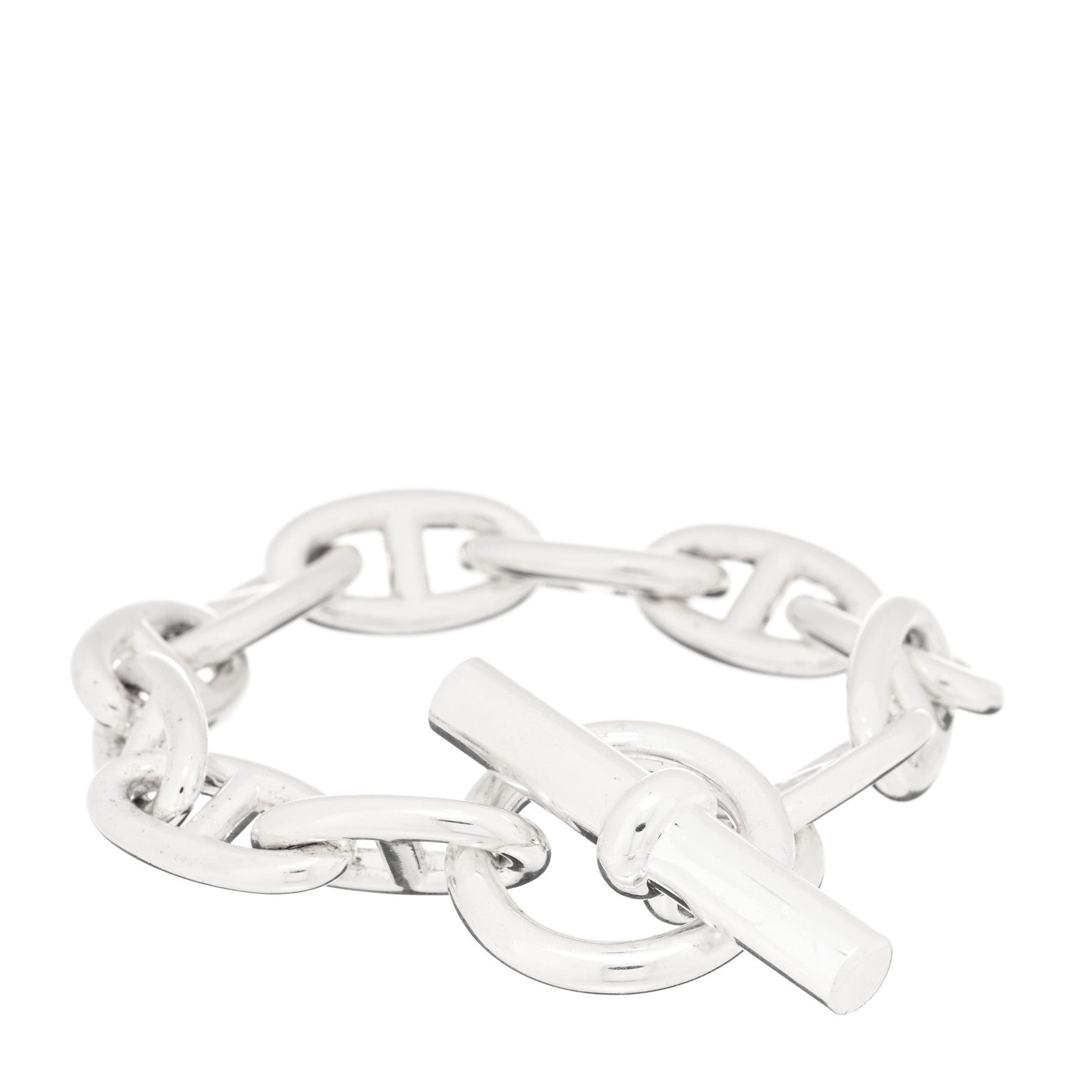 Hermes Sterling Silver GM Chaine D'Ancre Bracelet 1 of 4