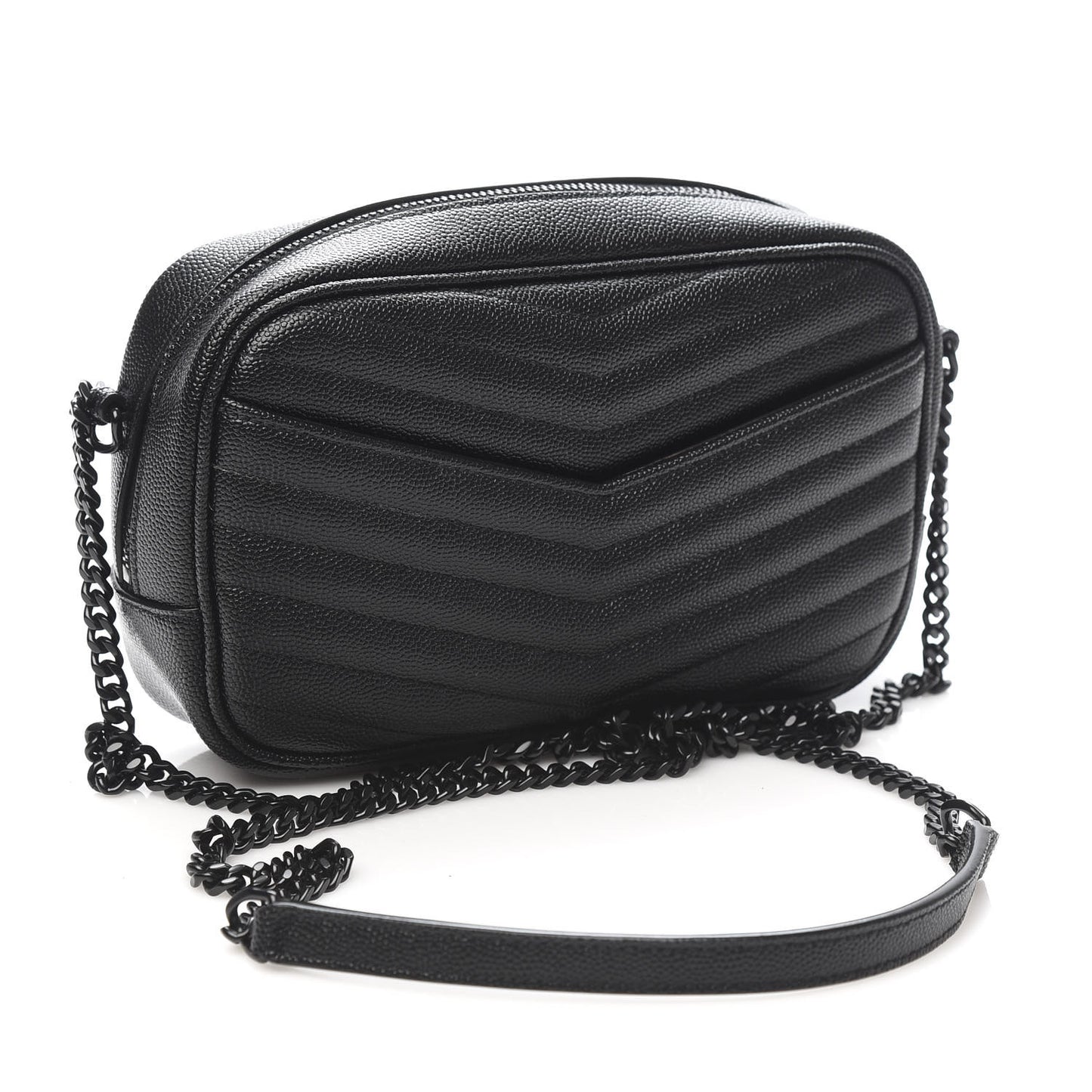 Grain De Poudre Matelasse Monogram Mini Lou Camera Bag Black