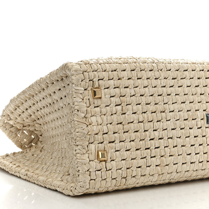 Salvatore Ferragamo Raffia XL Studio Box Tote Natural 10 of 11