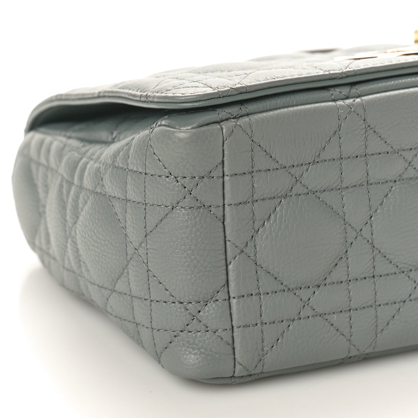 Calfskin Cannage Medium Caro Bag Ethereal Grey