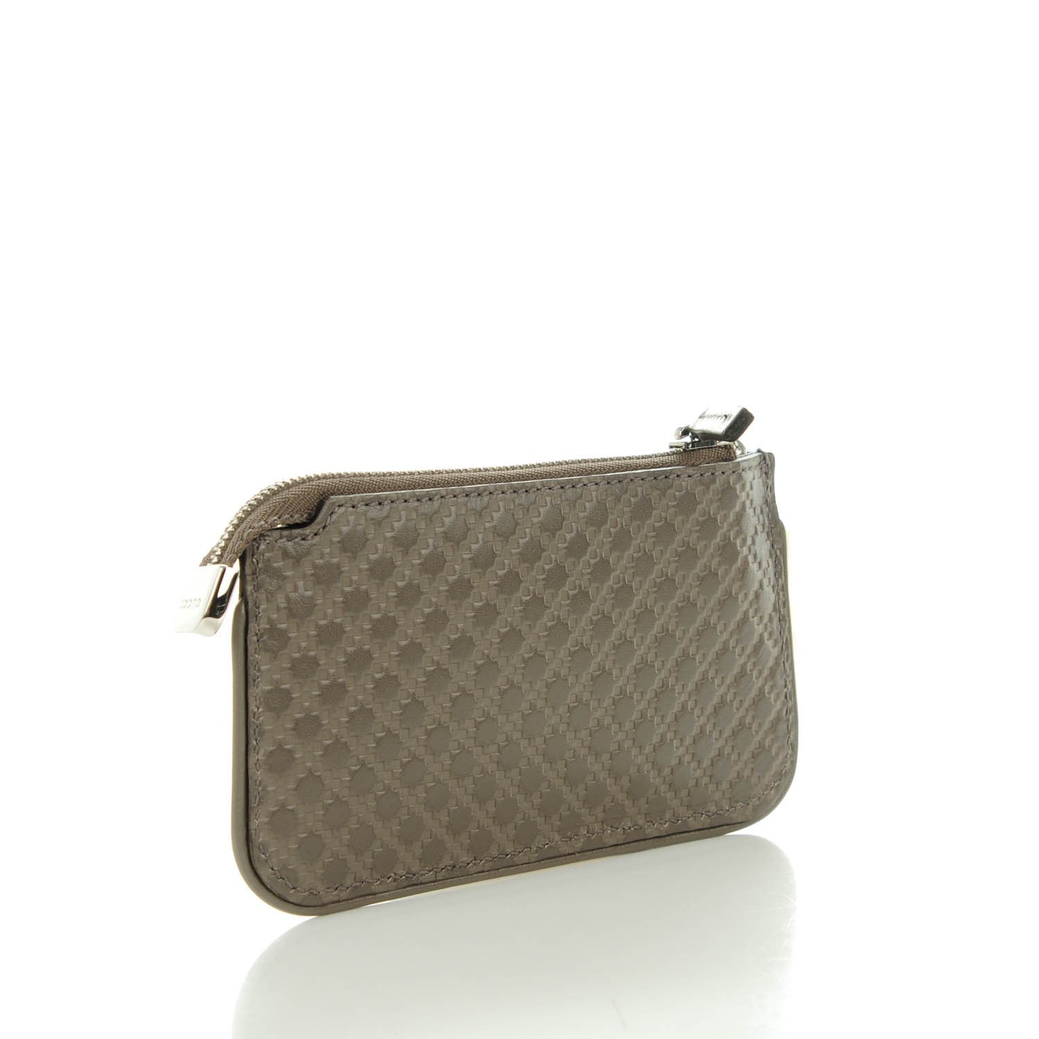 Gucci Calfskin Diamante Embossed Key Case Grey 3 of 7