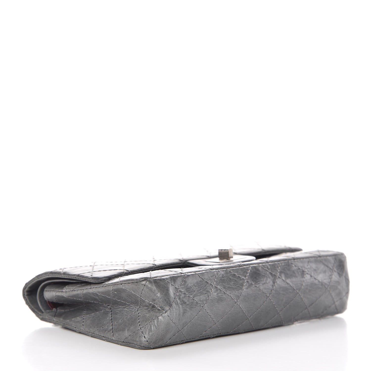 Chanel Aged Calfskin Quilted 50th Anniversary 2.55 Reissue 225 Flap Grey 4 of 15