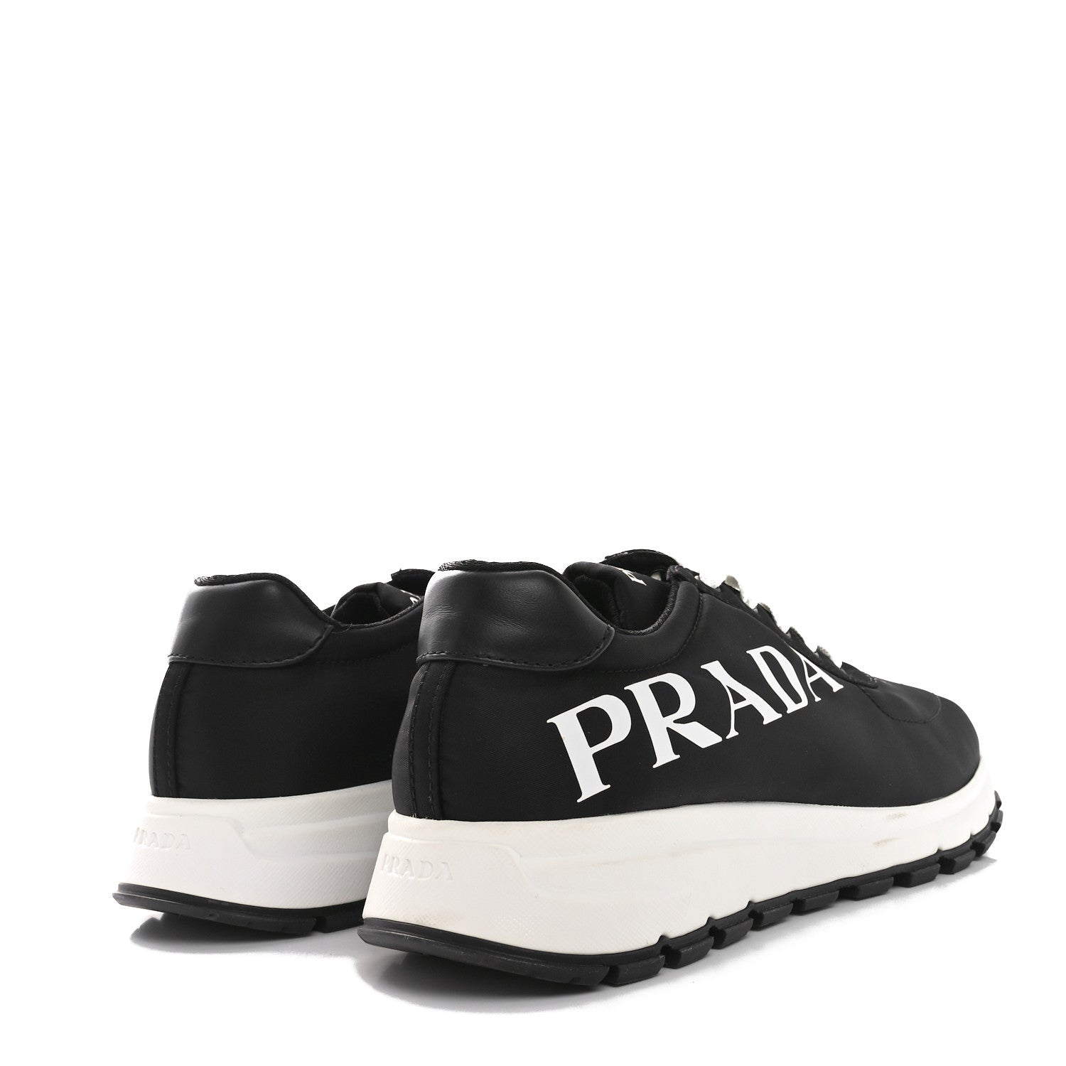 Prada Nylon Gabardine Logo Sneakers 41 Black 5 of 9
