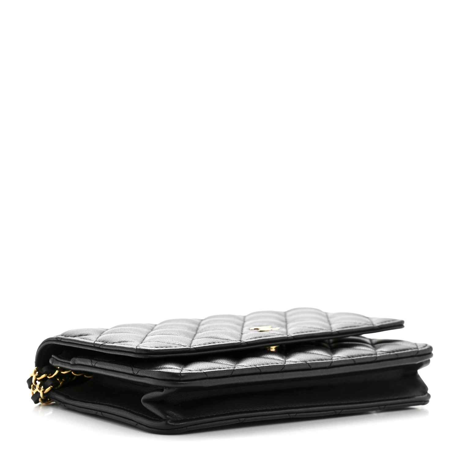 Chanel Lambskin Quilted Wallet On Chain WOC Black 4 of 15