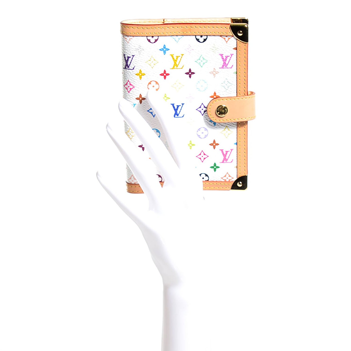 Monogram Multicolor Small Ring Agenda Cover White
