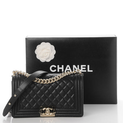 Chanel Caviar Quilted Medium Boy Flap Black 8 of 8