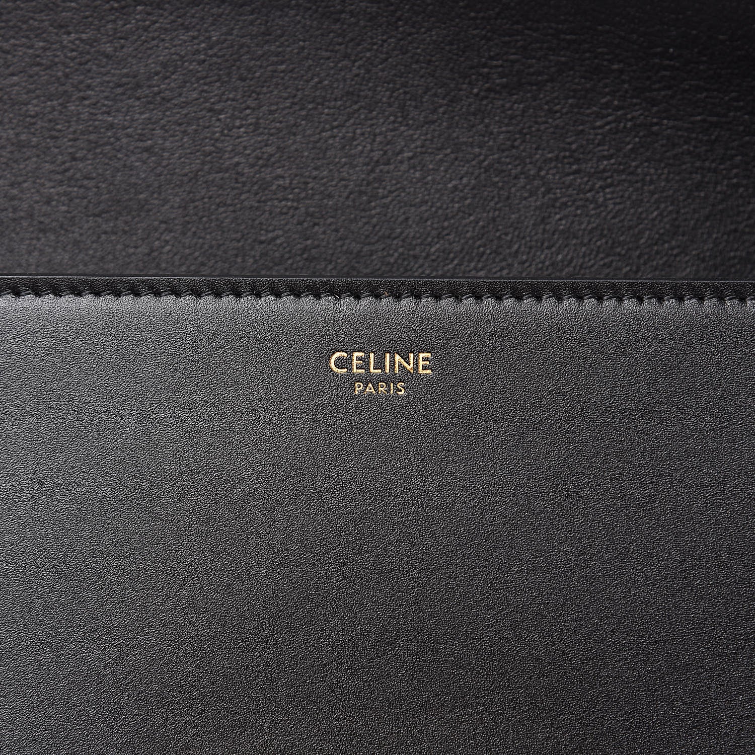 Celine Shiny Calfskin Medium Chain Maillon Triomphe Black 6 of 8