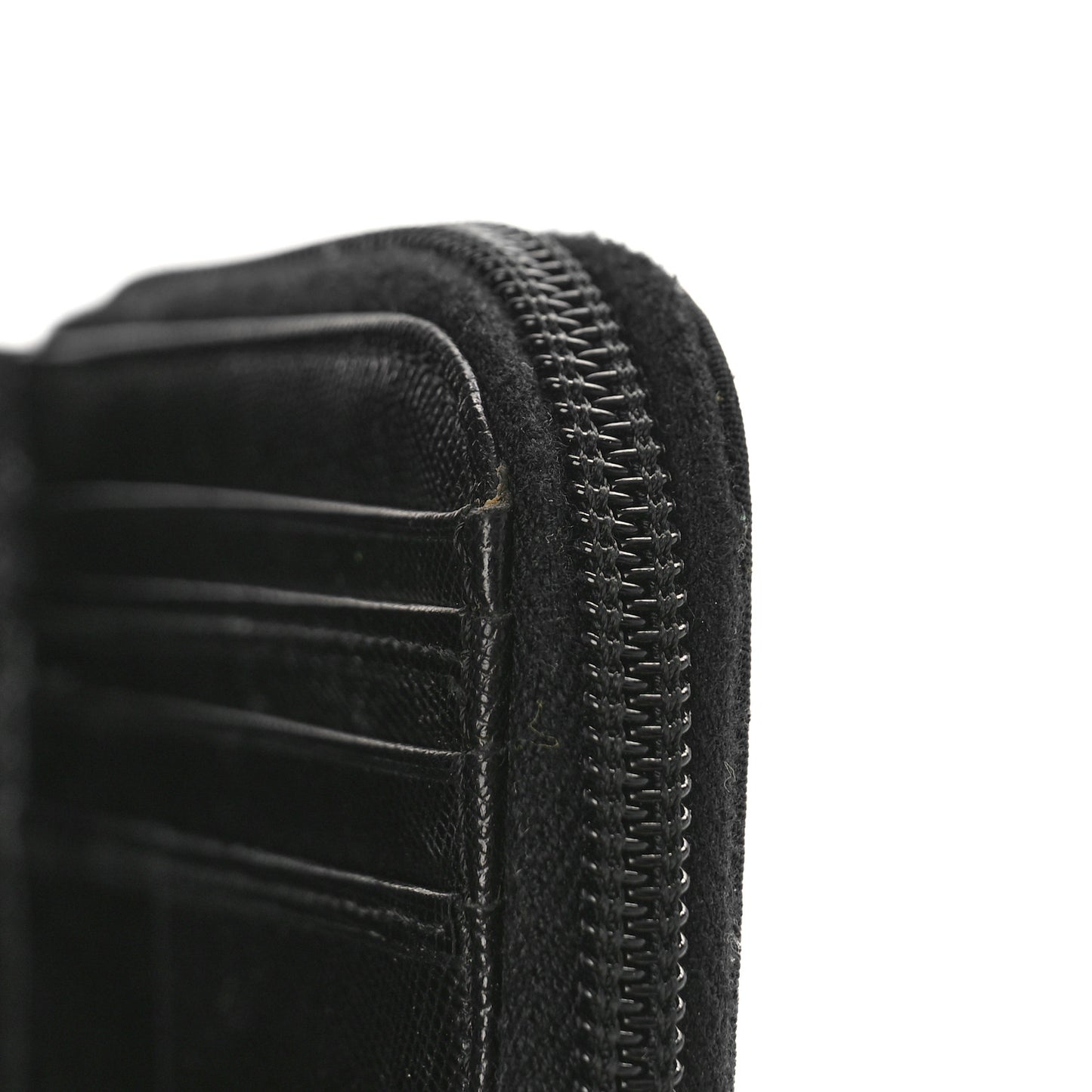 Tessuto Nylon Compact Zip Around Wallet Black